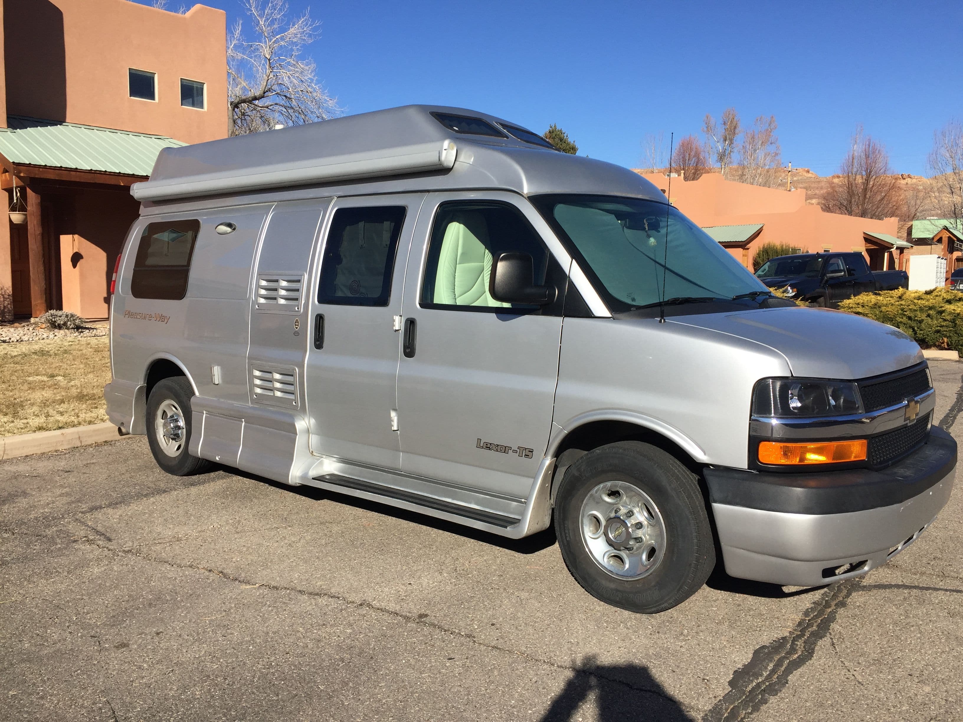 RV's parked in general parking lot
